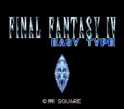 Final Fantasy IV - Easy Type (Japan) Title Screen